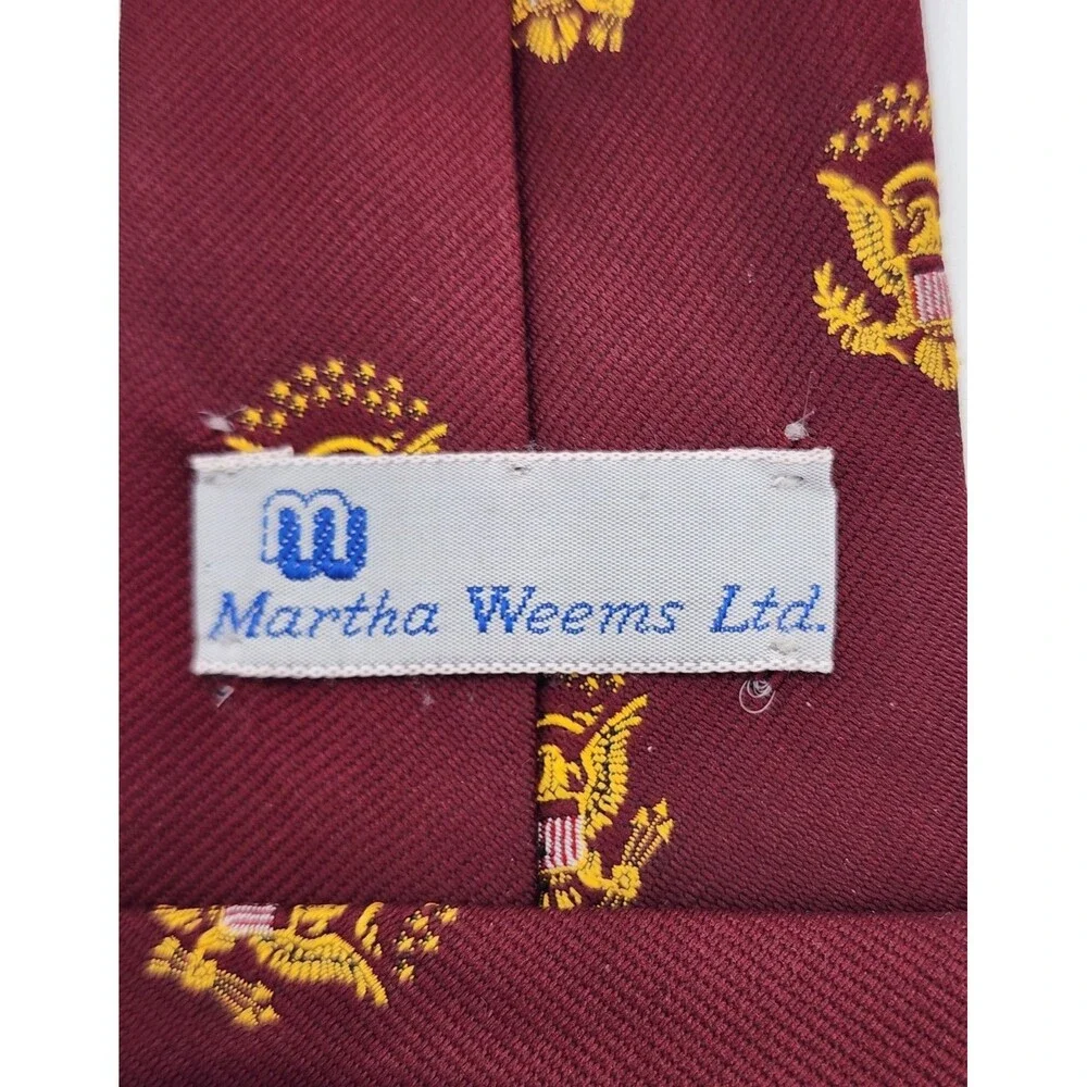 Martha Weems Ltd ~ Presidential Seal ~ Maroon and Gold necktie